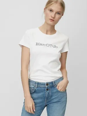 Marc O'Polo Womens Organic Cotton Logo T Shirt Size 8-16 BNWT RRP £32.50 White • £16.99