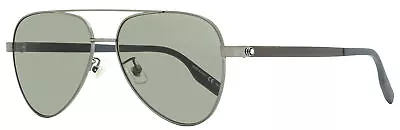 Montblanc Aviator Sunglasses MB0182S 002 Ruthenium/Gunmetal 59mm 182 • $269