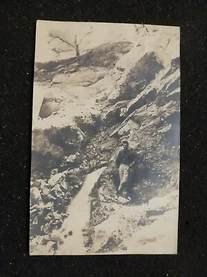 Rppc. Real Photo Postcard: Miner? 1913 Elephant Butte New Mexico • $15