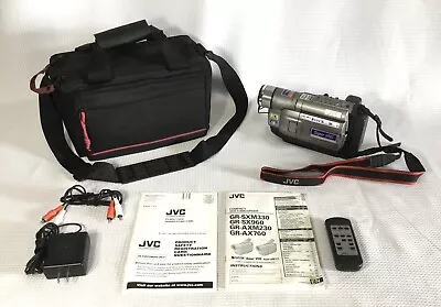 JVC GR-SXM330  SUPER VHS CAMCORDER Video Player With Bag TESTED WORKING • $89.99