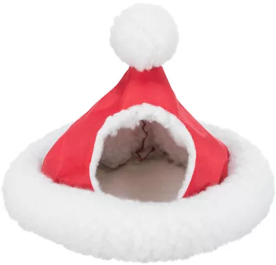 Trixie Christmas Cuddly Snata Hat Cave For Small Animals 3 Sizes Avilable • £7.91