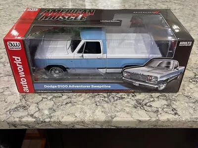 Auto World American Muscle 1977 Dodge Adventurer Sweptline Pickup 1/18 Amm1303 • $99.99