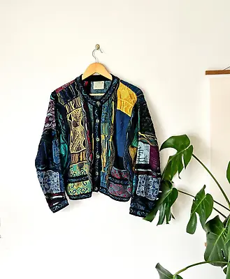 Vintage COOGI Cardigan Sweater Women's Medium 100% Cotton Australia 3D Knit EUC! • $249