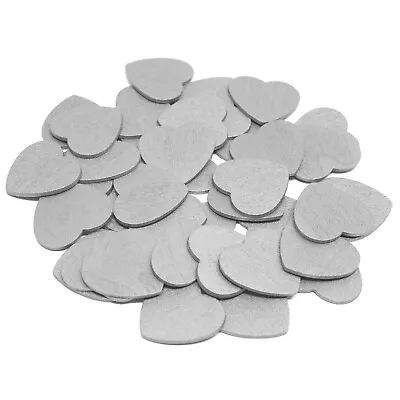 Silver 28mm Love Hearts Wooden Shabby Chic Craft Scrapbook Coloured Hearts • £27.49