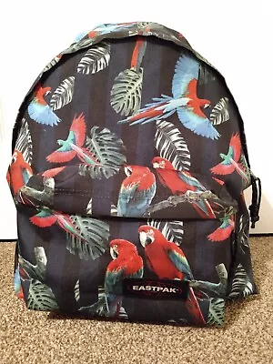 Eastpak Backpack Rucksack Parrots Black Navy Striped School Student Travel Work • £24