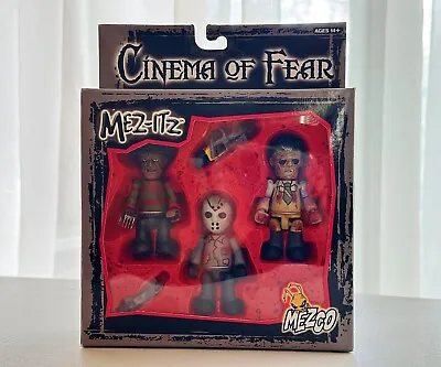 Mez-itz Cinema Of Fear Set - Freddy Krueger Jason Leatherface - Mezco 2002 New • $36