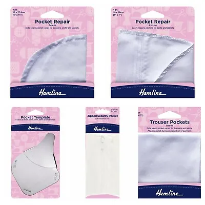 £5.50 • Buy Hemline Trouser Pockets **repair*new*template*sew In Or Iron On