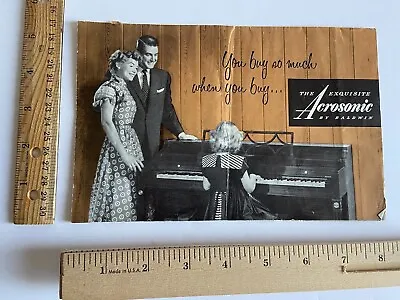 $4.59 • Buy Vintage Acrosonic By Baldwin 1950’s AD Store BROCHURE Indiana Piano Company