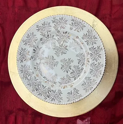 Vintage 22kt Gold Floral Dinner Plates 6 Washington Hanley Great Condition • £60