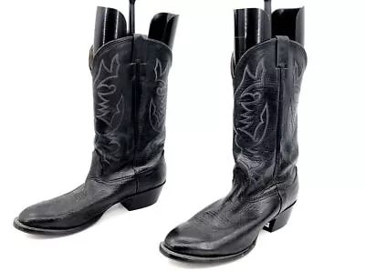 Vintage Larry Mahan's Collection Black Leather Western Boots - 12D • $9.99