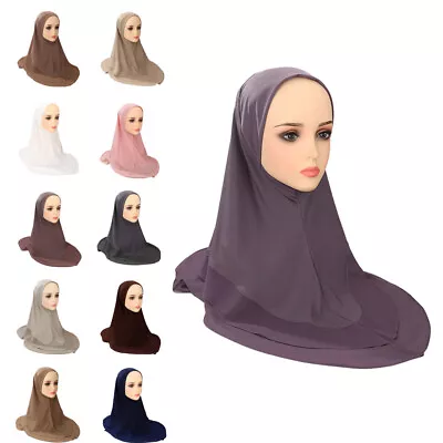One Piece Amira Women Muslim Hijab Turban Hijab Instant Hat Headscarf Islamic • $12.34