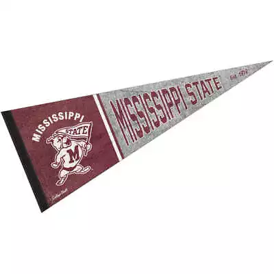 Mississippi State University Throwback Vintage Full Size Pennant • $14.95