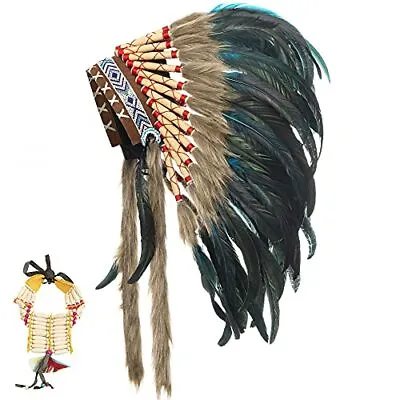 $83.75 • Buy Ballinger Native American Indian Headdress - Medium Feather Headdress And 