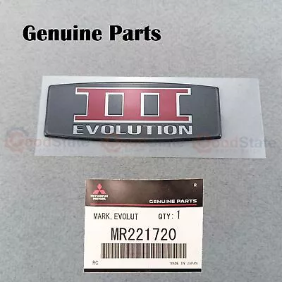 GENUINE Mitsubishi Lancer Evo 3 95-96 Rear Boot Trunk Emblem Badge Evolution III • $59.88