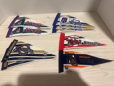MLB Mini Pennants Lot Of  10  Rico  Inc Tag Express From 1999   4 X 9 Inches • $10.99