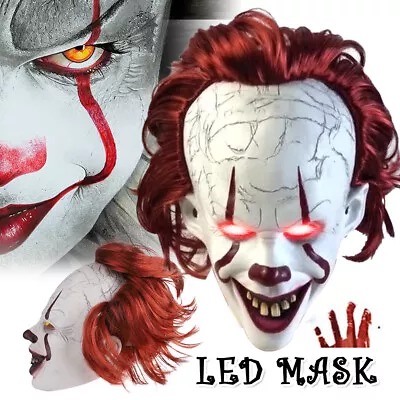 Joker Pennywise Mask Stephen King It Chapter Two 2 Cosplay Latex Scary Prop 2023 • $22.90