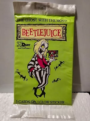 1990 Dart Beetlejuice Sealed Trading Card Pack NEW! • $3