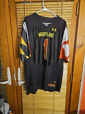 Maryland Football Jersey 2012 Under Armour #1 XL Loose Fit Heat Gear Men's  • $30