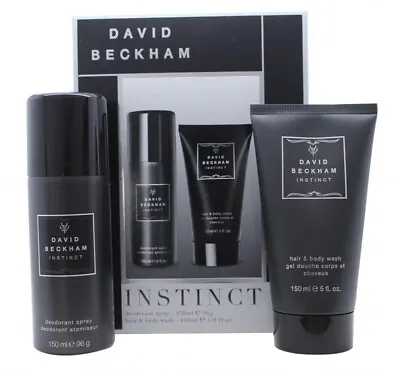 David Beckham Instinct Gift Set 150ml Deodorant Spray + 150ml Shower Gel - Men's • £12.82