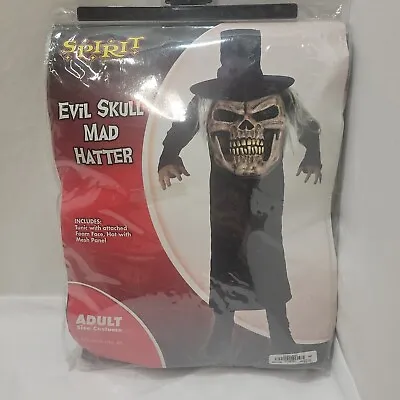New Spirit Halloween Evil Skull Mad Hatter Adult Costume • $28