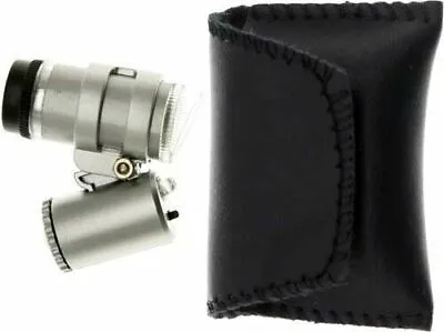 45X Mini LED UV Illuminated Pocket Microscope Loupe For Jewelry Coin Currency • $6.99