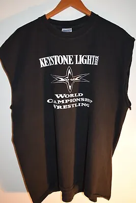WCW Wrestling Keystone Beer Cut Off Sleeves T Shirt Sleeveless XXL 2X • $7