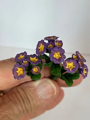 Dollhouse Miniature  Flowers Clay HANDMADE  Very Detailed High Quality • $15