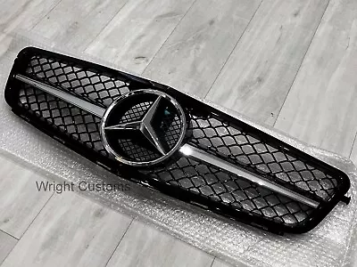 Front Radiator Grille Badge For Mercedes C Class AMG C204 W204 S204 Chrome Black • $121.82