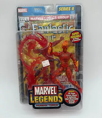 ToyBiz Marvel Legends Series II HUMAN TORCH W/ Comic NIB • $19.99