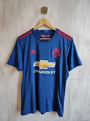 Manchester United 2016 2017 Away Sz M Adidas Shirt Jersey Football Soccer Kit • $49.95