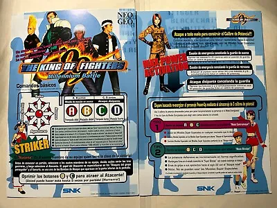 SNK The King Of Fighters 99 Millennium MVS Original Arcade Game Inst. Sheet NOS • $10