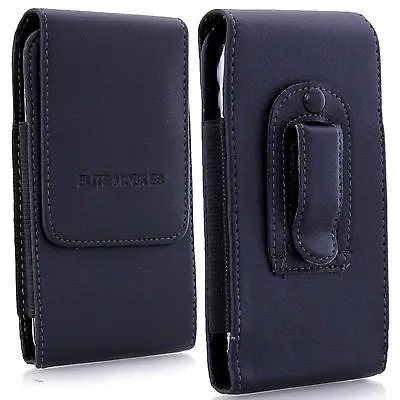 £5.95 • Buy PU Leather Elastic Belt Pouch Holster Holder Clip Case Cover For Mobile Phone