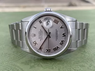 Rolex Datejust 16200 Silver Roman Dial 36mm Stainless Steel Automatic Watch • $4995