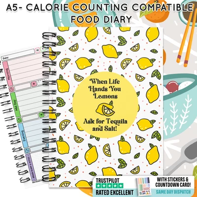 £7.85 • Buy Food Diary, 12 Week Calorie Counting, Journal, Planner Diet Book Tracker Fruit61