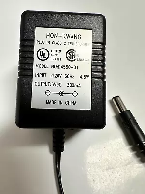 OEM Hon-Kwang AC/DC Adapter Model D4550-01 Class 2 Transformer Power Supply Cord • $8.90