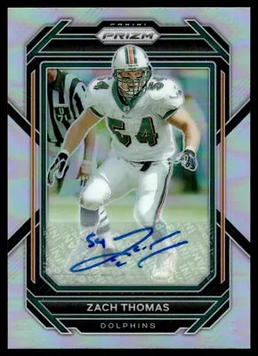 2022 Panini Prizm Autographs Silver Zach Thomas Auto Miami Dolphins #186 • $34.99