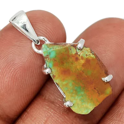 Natural Mexican Turquoise 925 Sterling Silver Pendant Jewelry CP42781 • $10.99