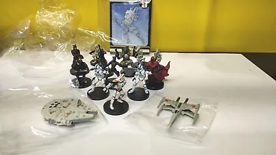 Star Wars Miniatures Lot - 14 Figures & Vehicles - Millennium Falcon - X- Wing • $27.75