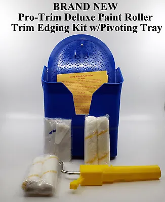 NIB Pro-Trim Deluxe Paint Roller Trim Edging Kit W/Pivoting Tray *Sold On QVC • £14.20