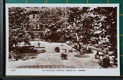 Old Postcard 1960 London The Middlesex Hospital Garden • £14