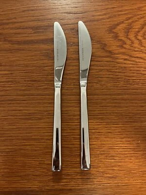 $29.99 • Buy Lot Of 2 Pottery Barn Stainless Flatware Luna Knives