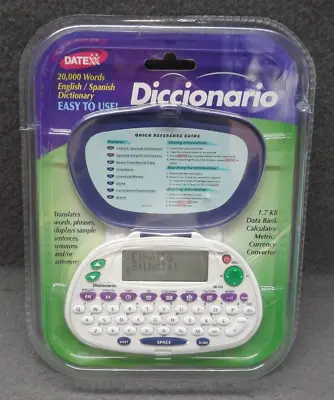 NEW DateXX DB-450 Electronic English-Spanish Pocket Dictionary 1.7 KB Data Bank • $36.48
