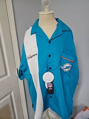 Retro Miami Dolphin Bowling Shirt Size XXL • $29.99