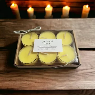 Honeysuckle Jasmine Soy Tealights 6 Count Handmade W/ Fragrant/Essential Oils  • $8.99