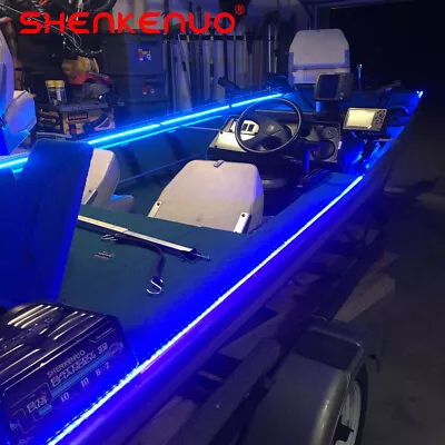 BLUE LED Boat Lights Kit Waterproof Pod Bright LED Marine Interior Deck Spot US • $16.79