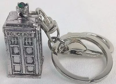 3D TARDIS Doctor Who Science Fiction TV Series - Imported Metal Keychain Keyring • £13.29