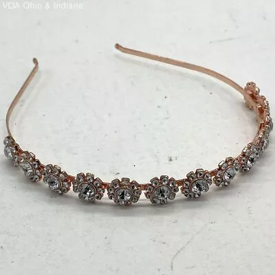 Rose Gold Metal W/ Plastic Stones Headband Very Sparkly ! Wedding • $5.99