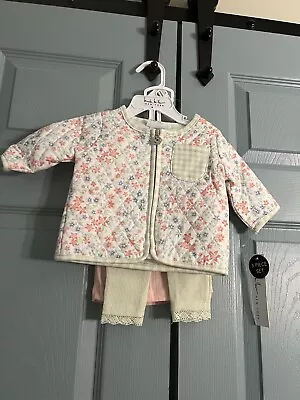 Nicole Miller 3 Piece Baby Girl Outfit Size 0-3 Months NWT • $35