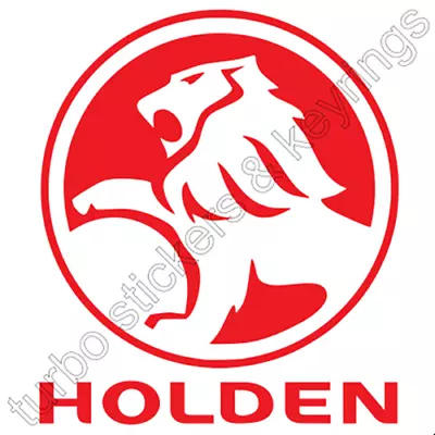 HOLDEN LOGO EMBLEM LION VINYL STICKER RED CAR TRUCK HOTROD CLASSIC 93MM X 80MM • $5.40