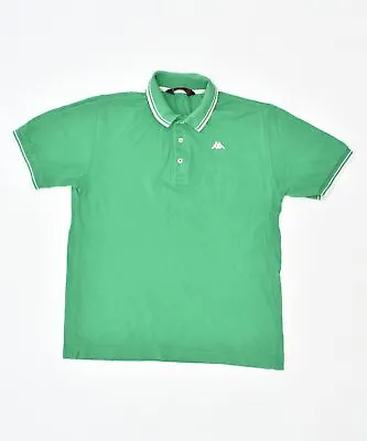 KAPPA Mens Polo Shirt Medium Green Cotton RO11 • £6.28